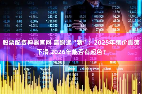 股票配资神器官网 高瞻远“猪”：2025年猪价震荡下滑 2026年能否有起色？